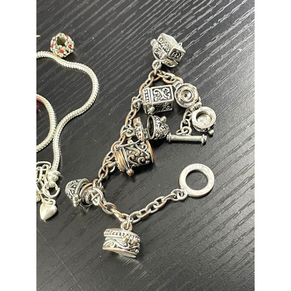 Charm Bracelets & Purple Gemstone Necklace Jewelry Set - Picture 5 of 7